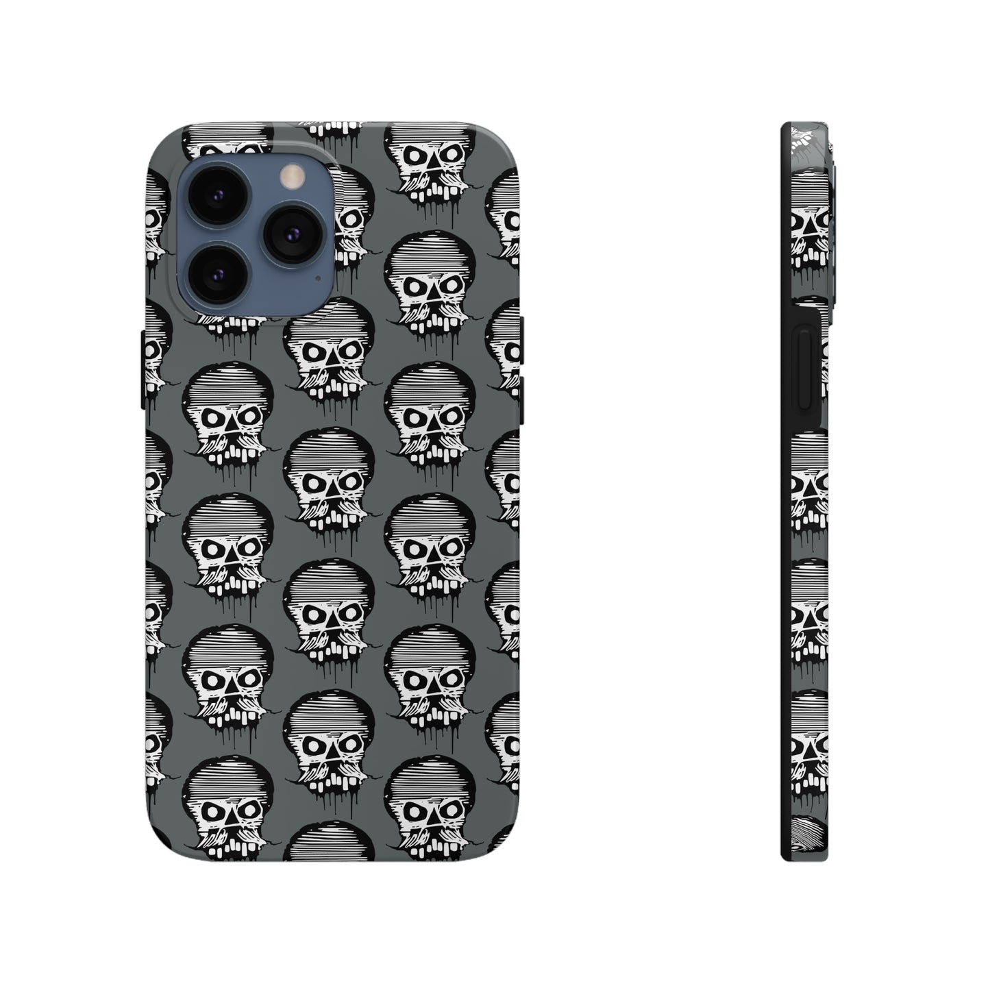 Skull Grey Tough Phone Case