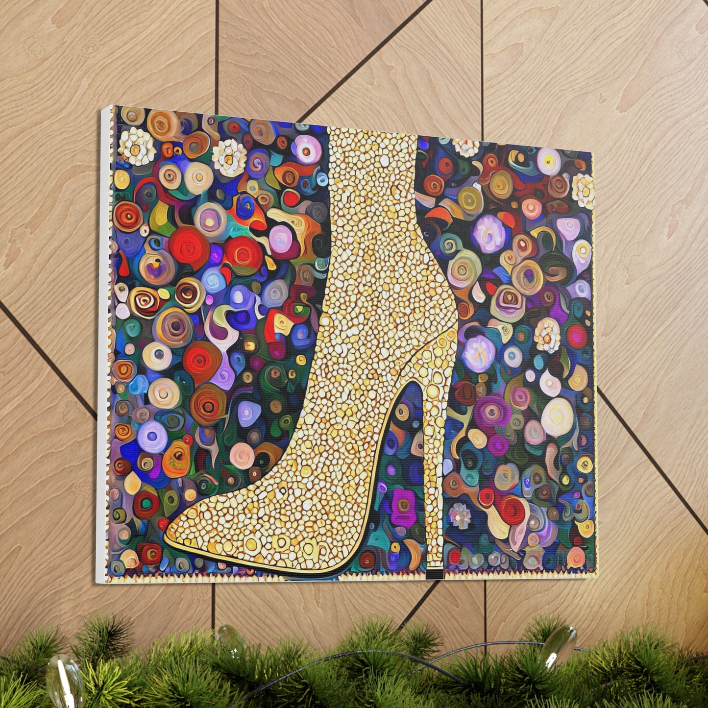 Gold Shoe - Canvas Wall Art