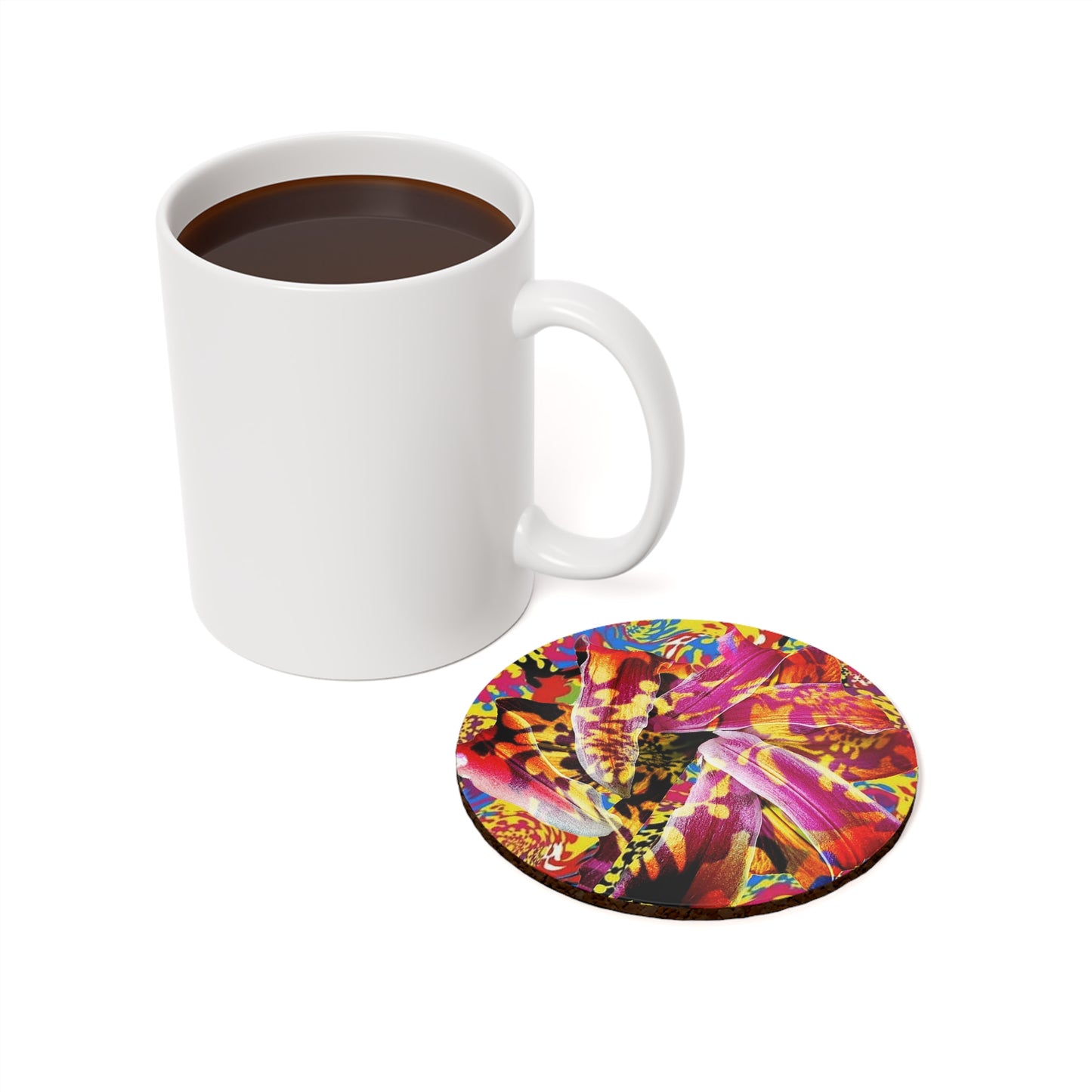 Floral Fiesta Cork Back Coaster