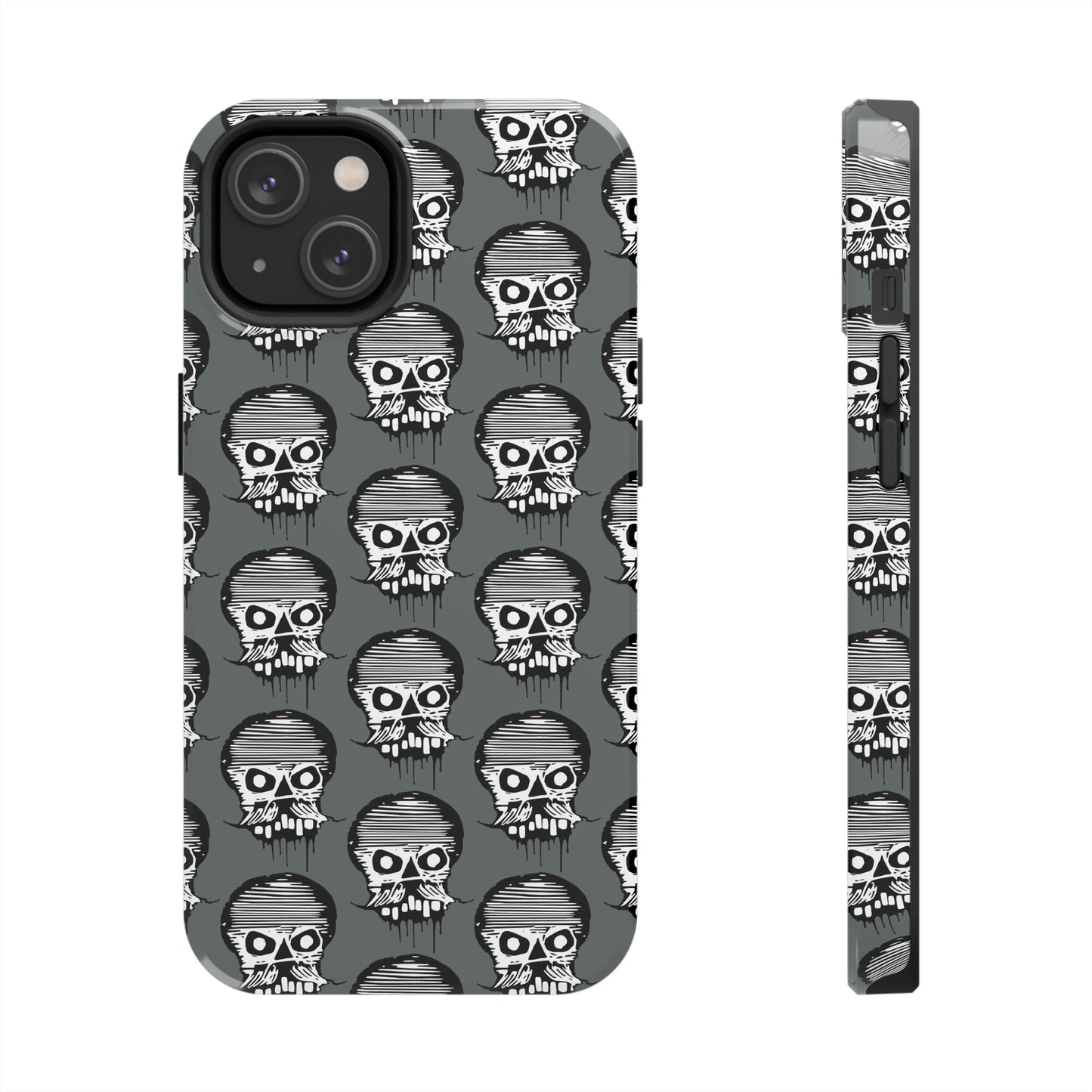 Skull Grey Tough Phone Case