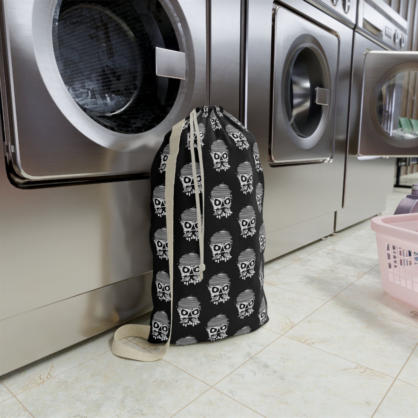 Calavera Black Laundry Bag