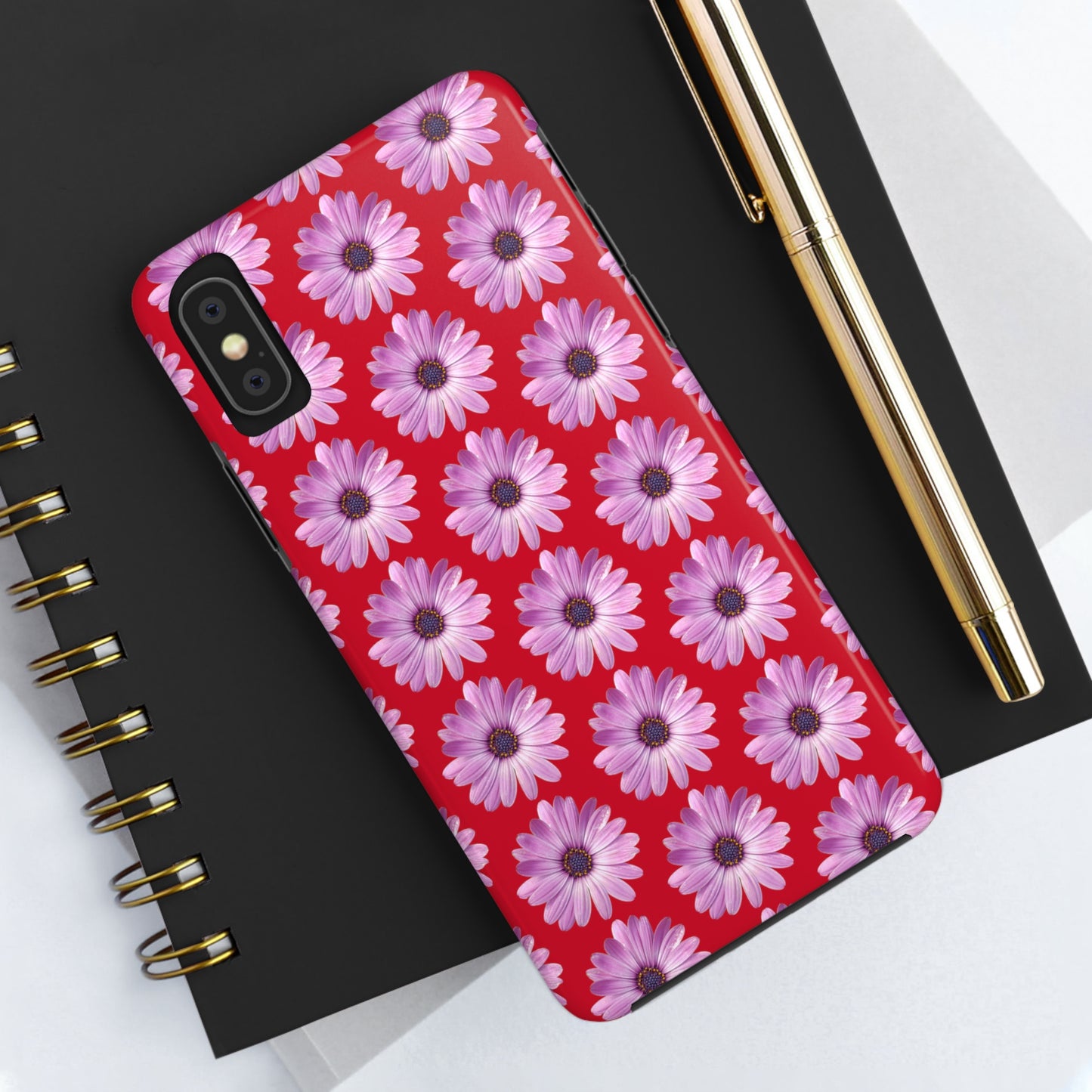 African Daisy Red Tough Phone Case