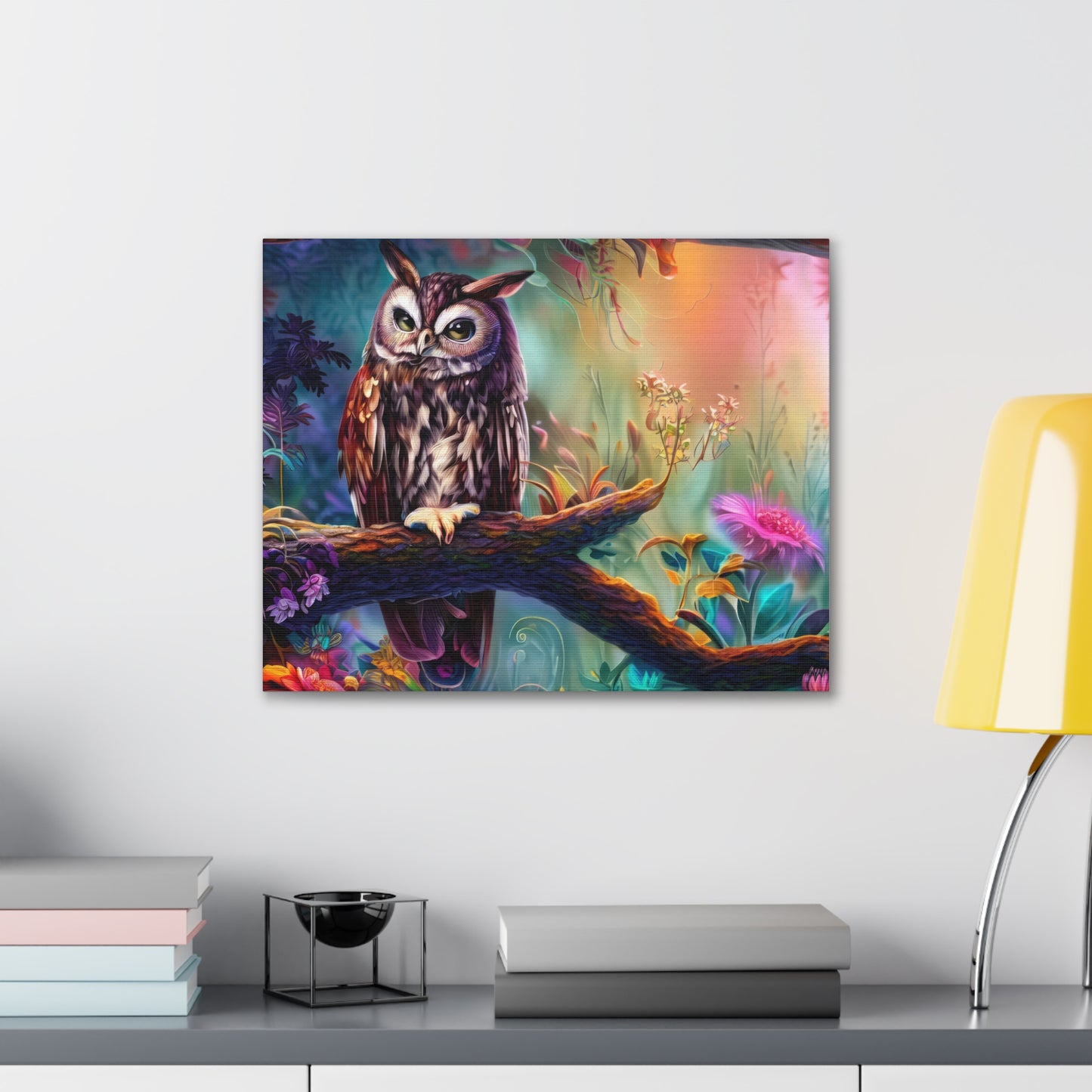 North Dakota Owl - Canvas Wall Art