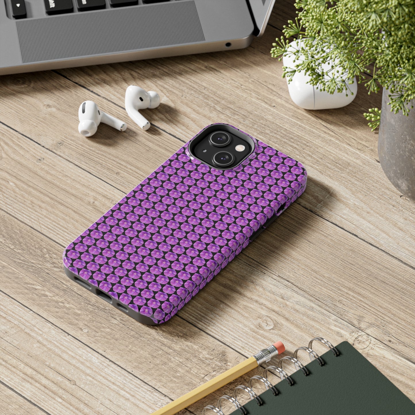 Purple Morning Glory Tough Phone Case