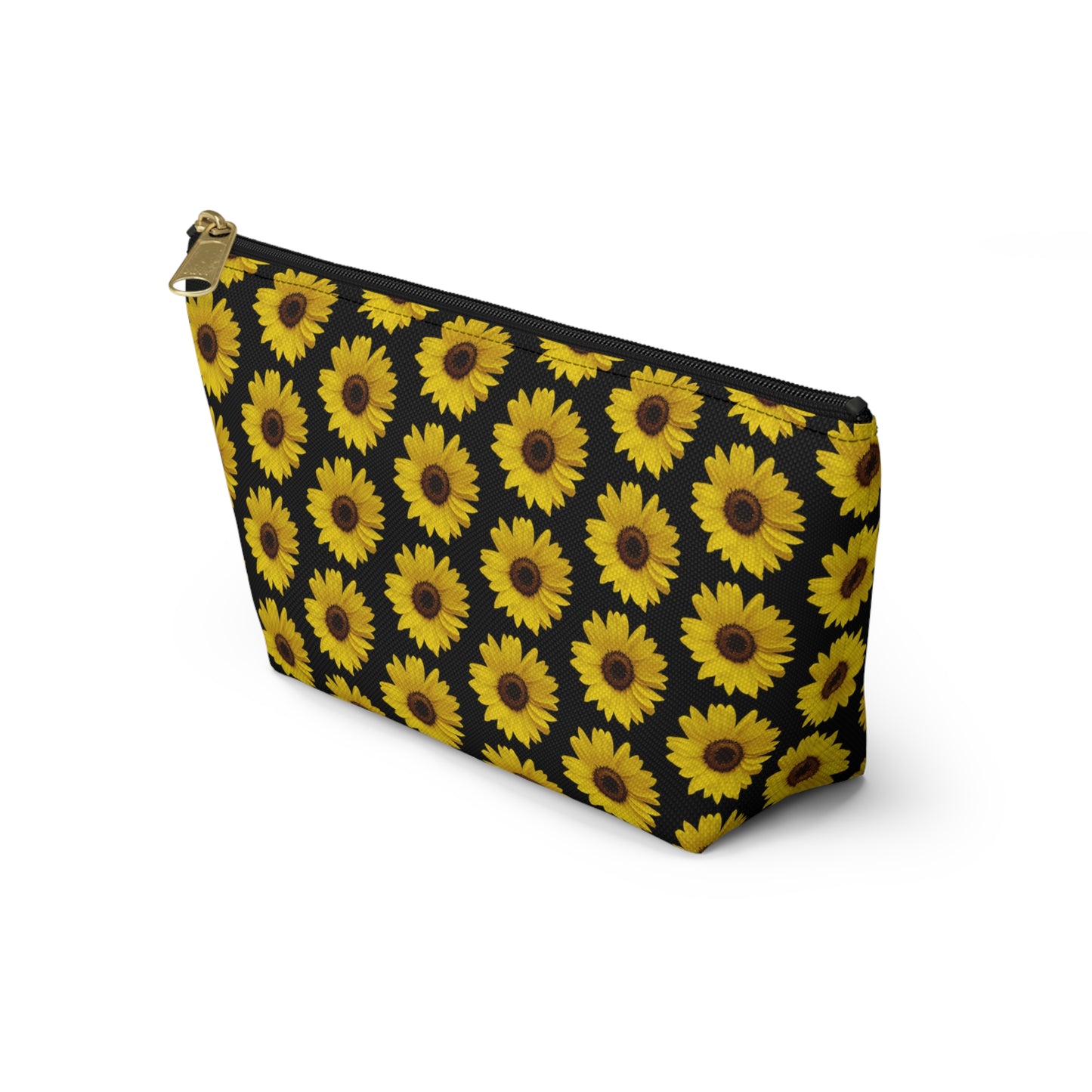 Sunflower Black Accessory Pouch w T-bottom