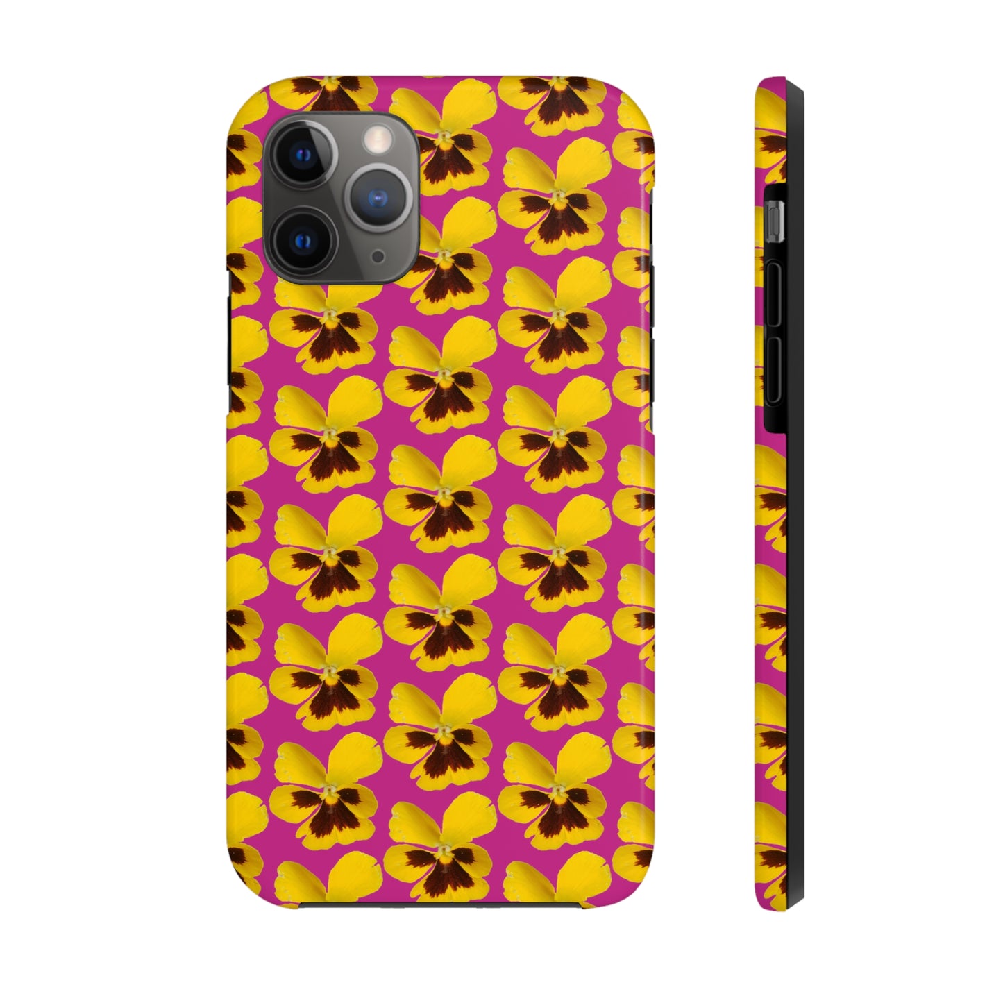 Yellow Pansy Pink Tough Phone Case