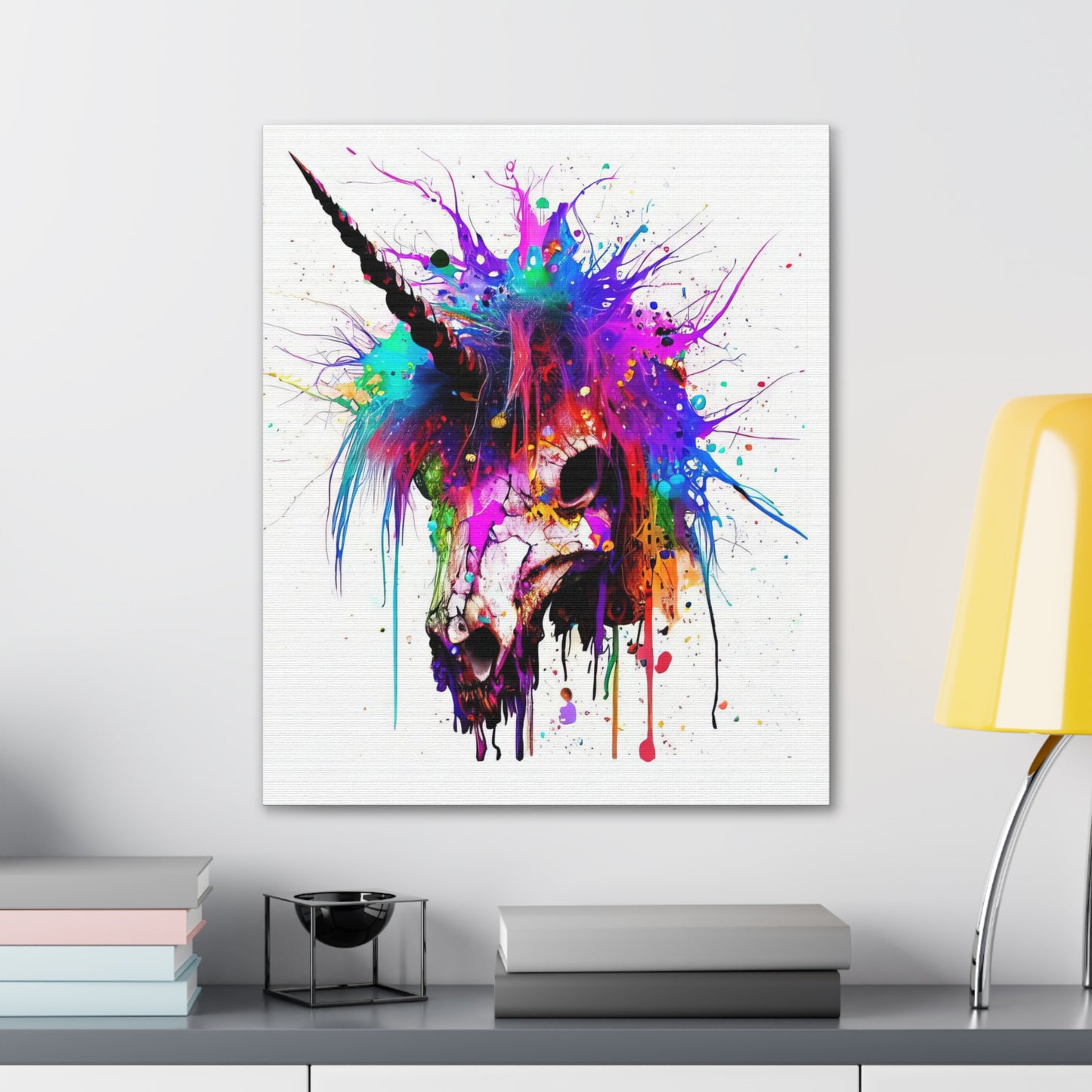 Unicorn Skull - Canvas Wall Art