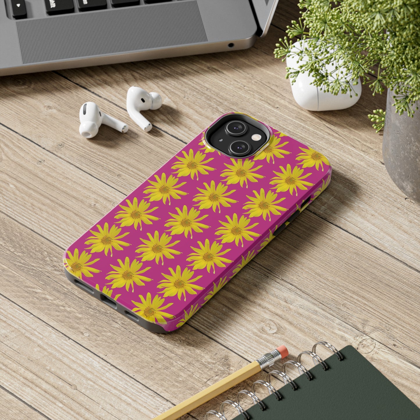 Wild Sunflower Pink Tough Phone Case