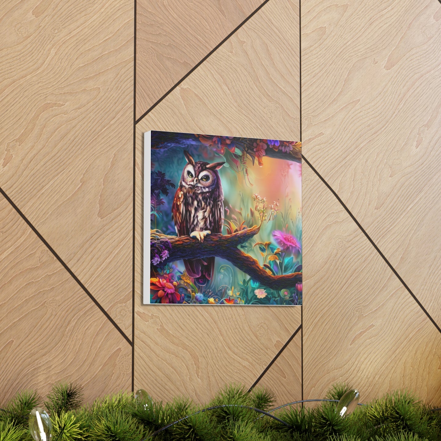 North Dakota Owl - Canvas Wall Art