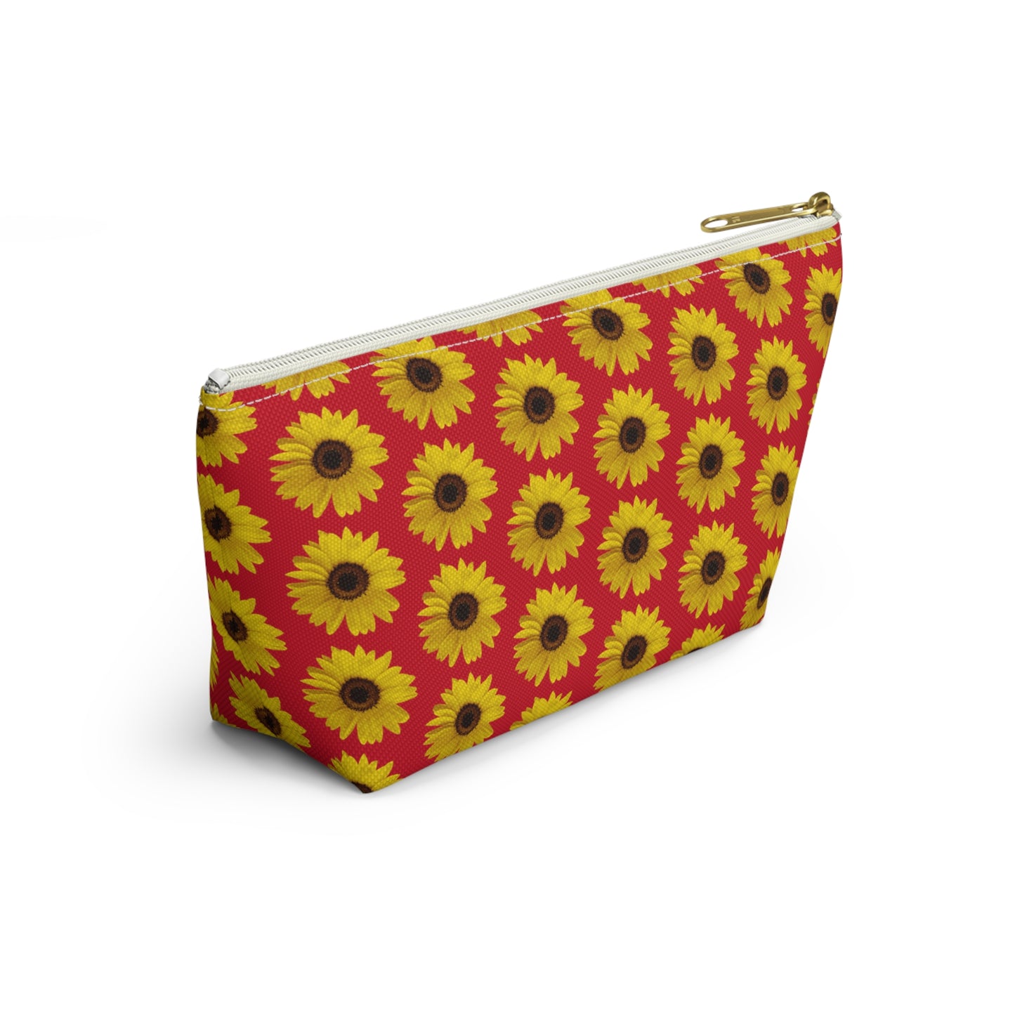 Sunflower Red Accessory Pouch w T-bottom