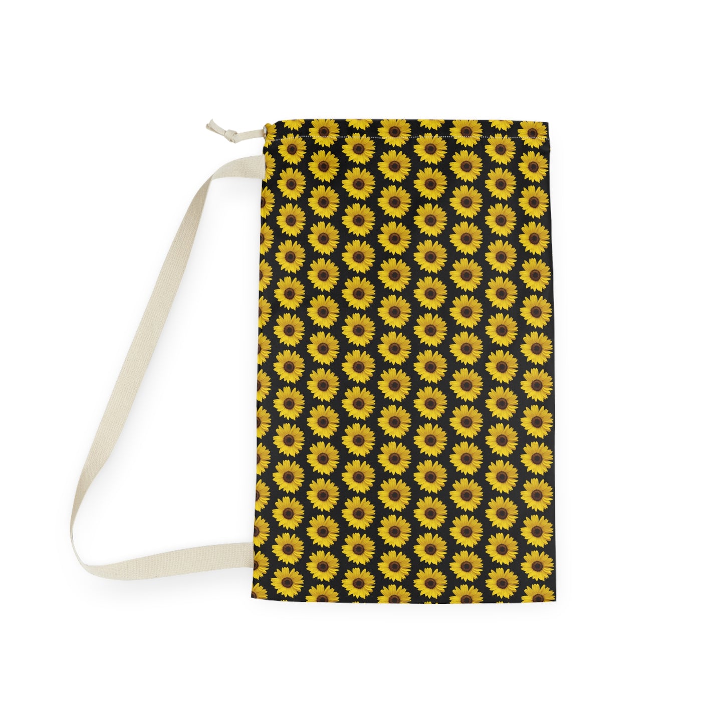 Sunflower Black Laundry Bag