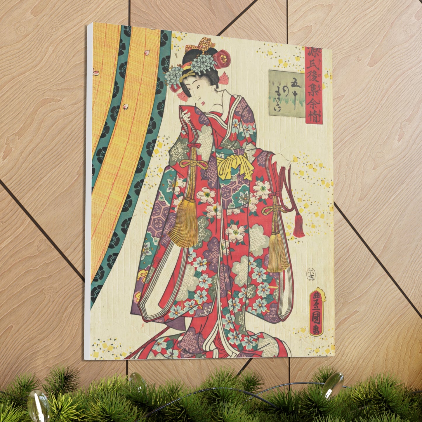 Utagawa Kunisada - Parody of the Third Princess and Kashiwagi Wall Art