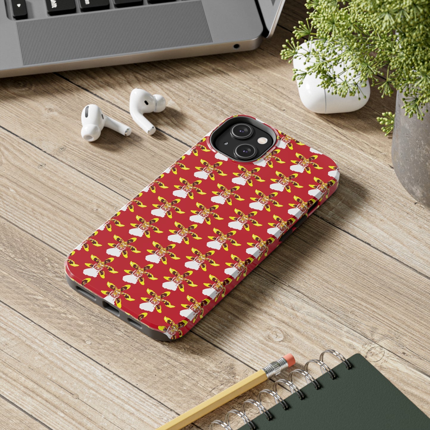 Tiger Orchid Red Tough Phone Case