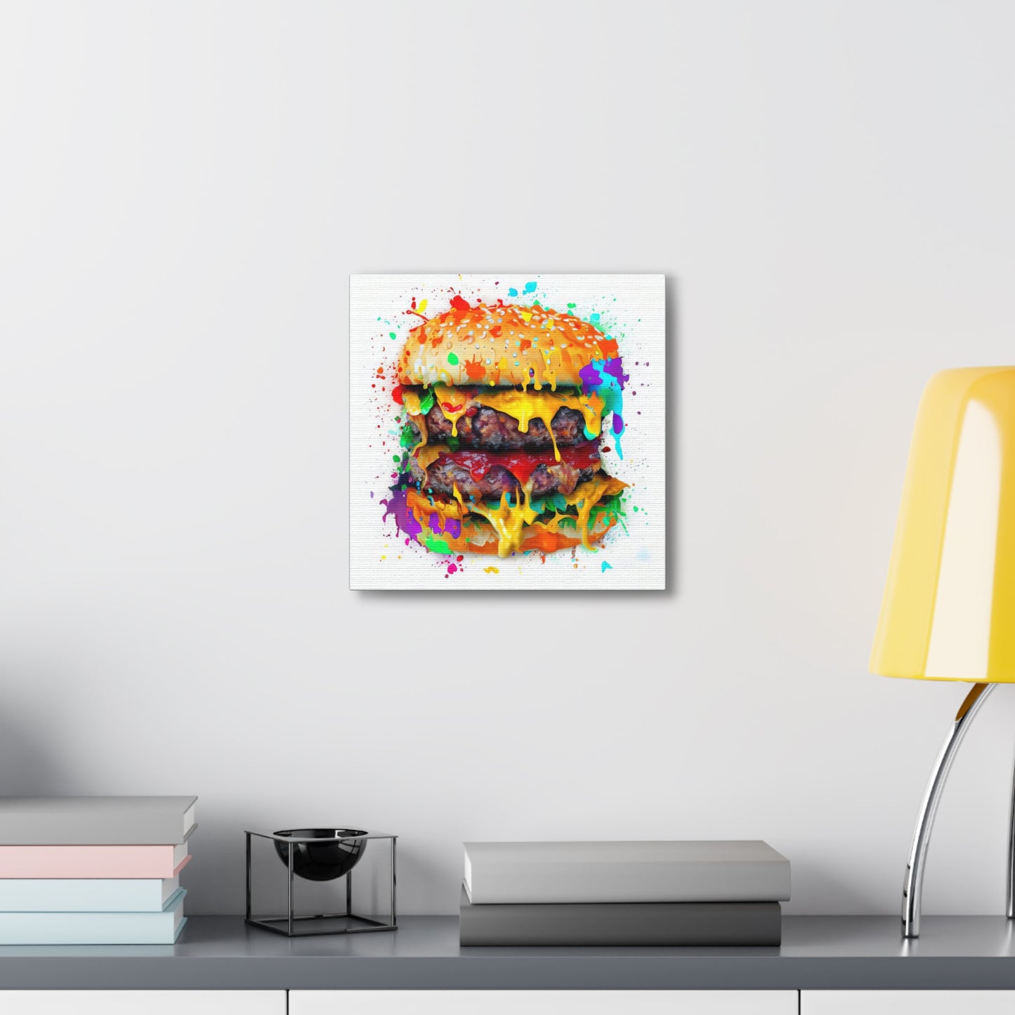 Double Cheese Burger  - Canvas Wall Art