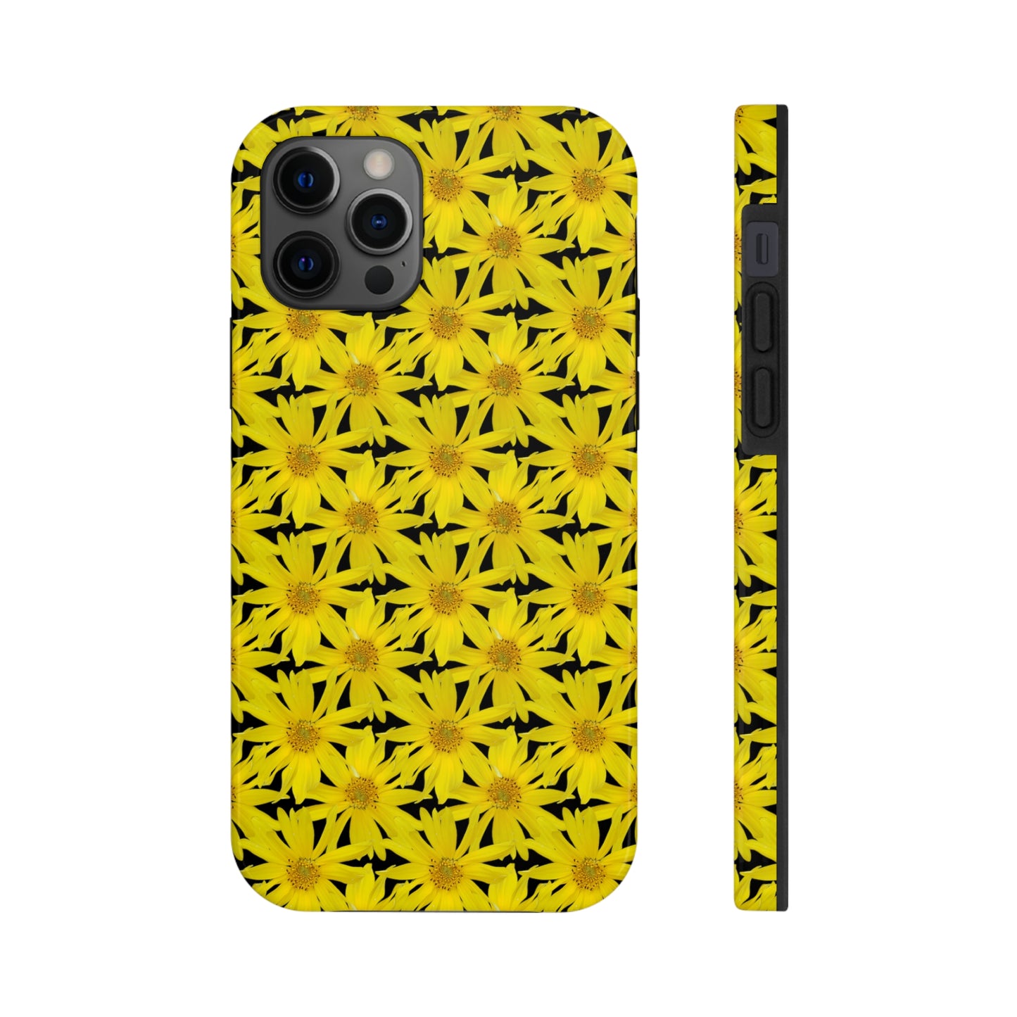 Wall Sunflower Black Tough Phone Case