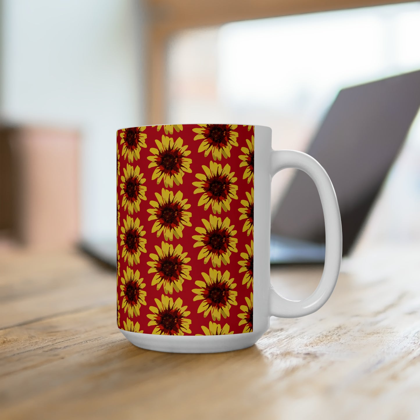 Sunflower Orchid Mug 15oz