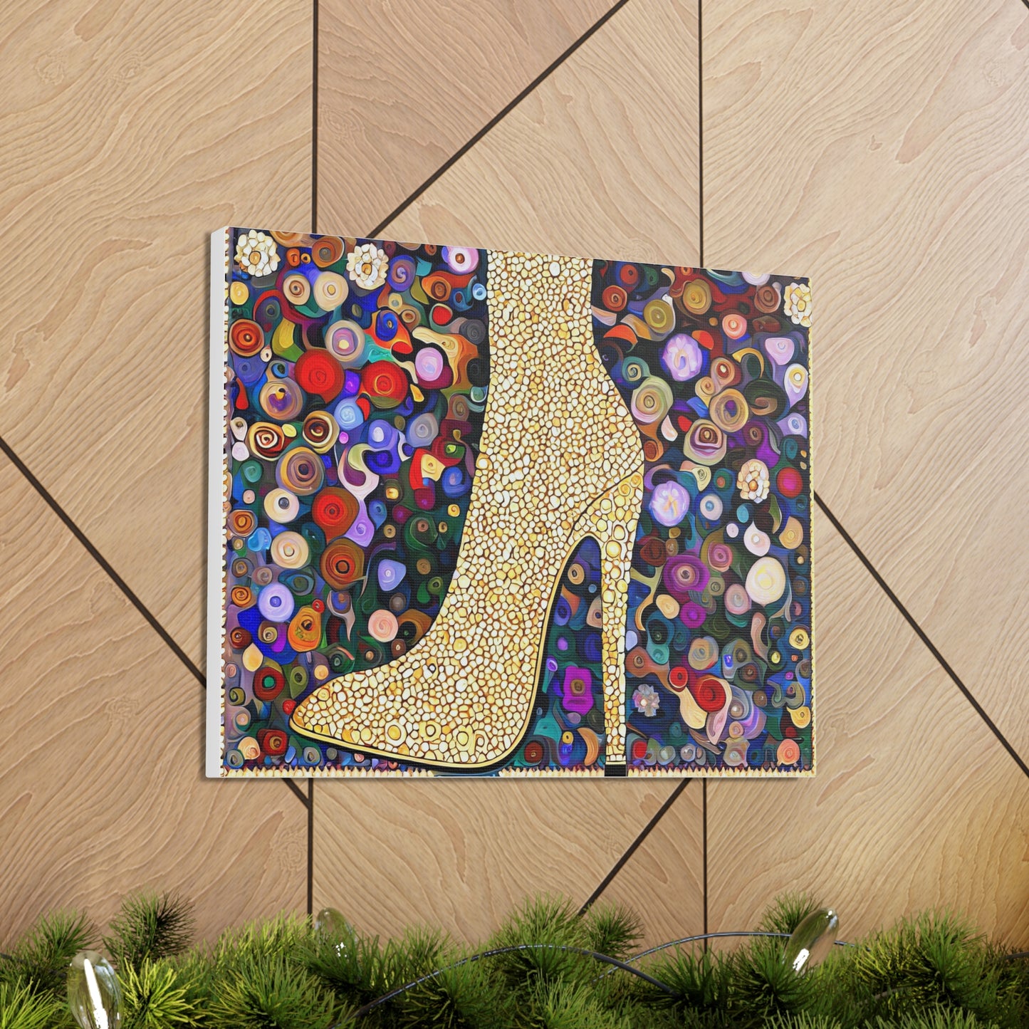 Gold Shoe  - Canvas Wall Art