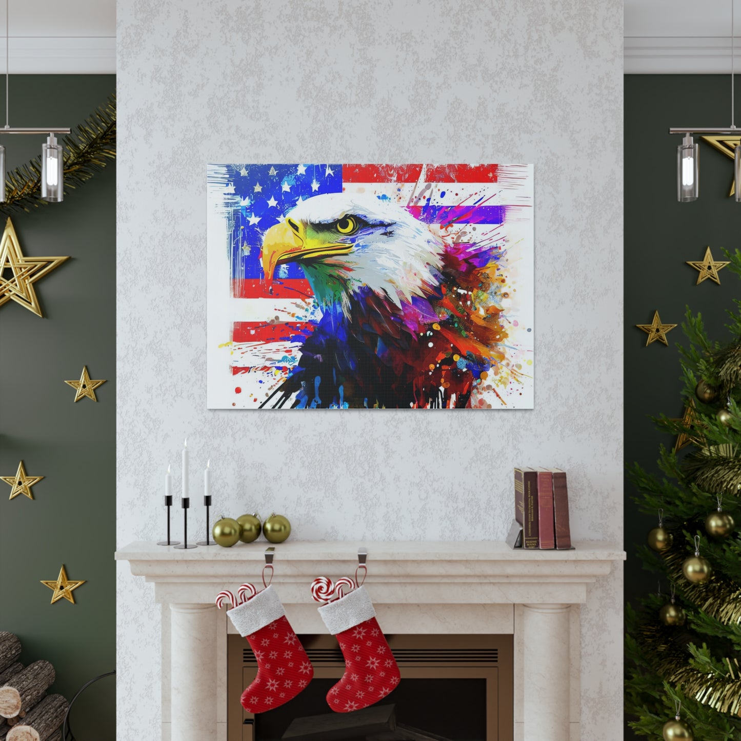 American Eagle Flag  - Canvas Wall Art