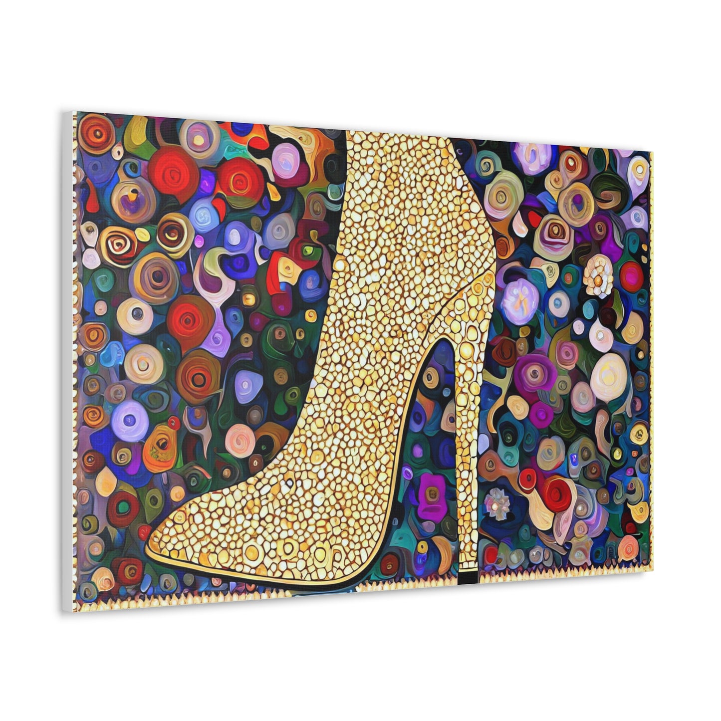 Gold Shoe  - Canvas Wall Art