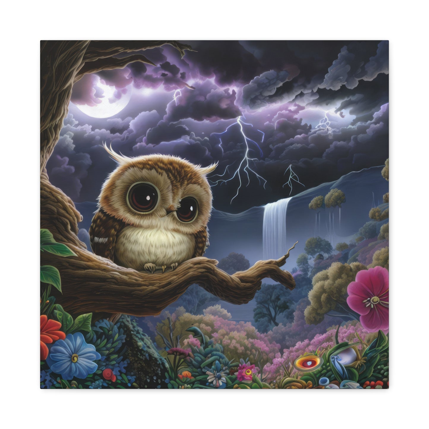 Rhode Island Owl - Canvas Wall Art