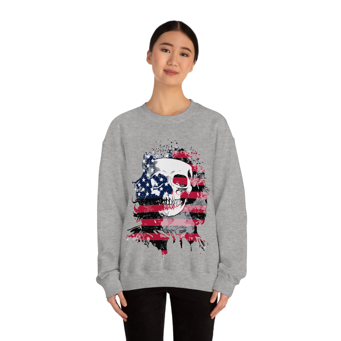 Skull and Flag Unisex Heavy Blend™ Crewneck Sweatshirt