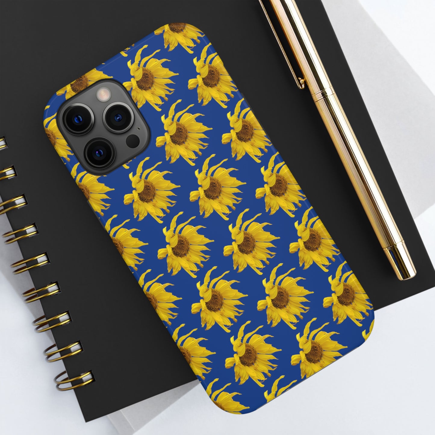 Fall Sunflower Blue Tough Phone Case