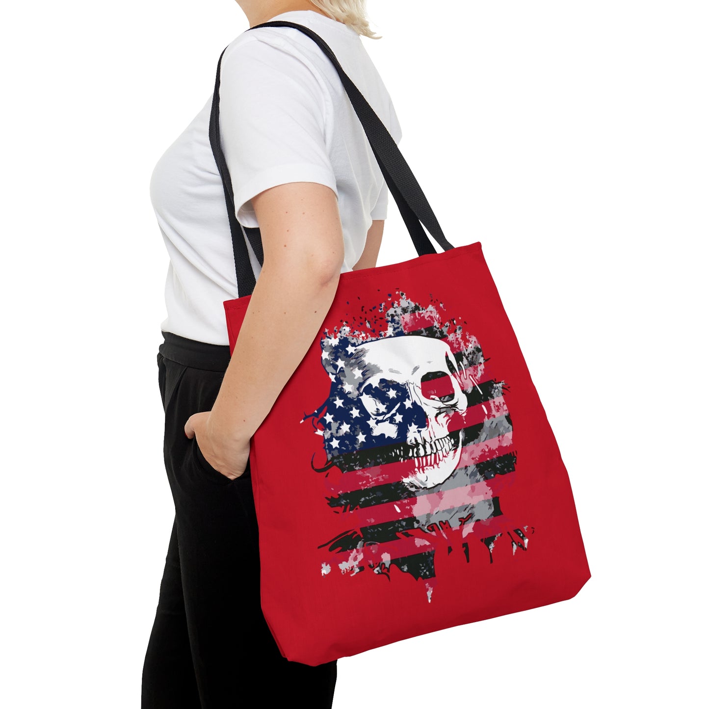 Skull and Flag Tote Bag