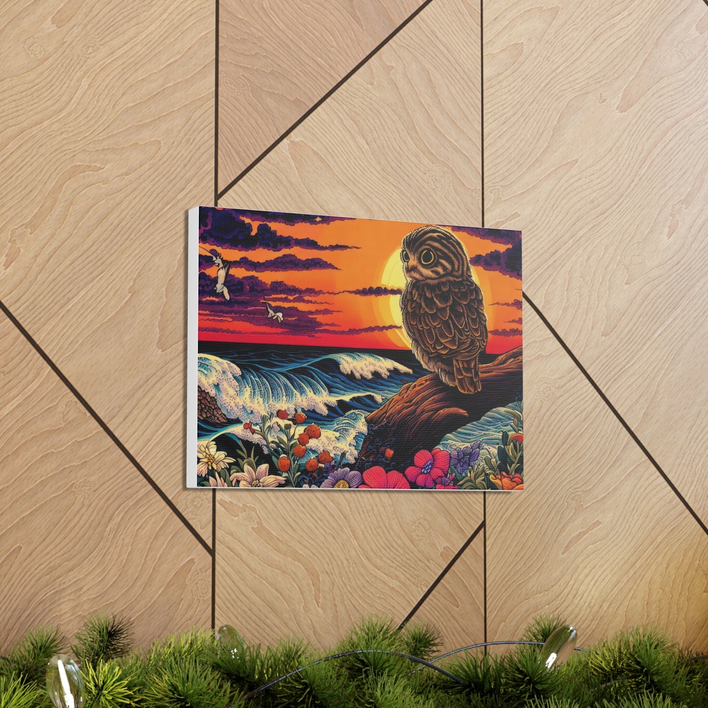 Wisconsin Owl  - Canvas Wall Art