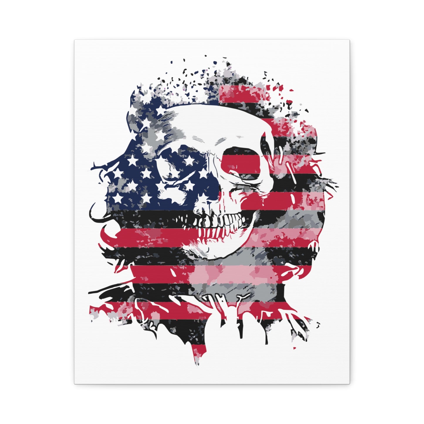 Skull and Flag Matte Canvas, Stretched, 1.25"