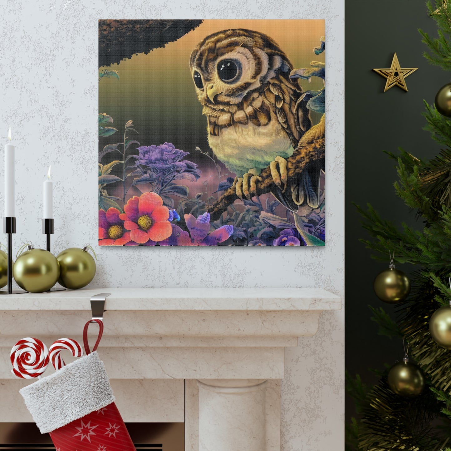 Connecticut Owl - Canvas Wall Art