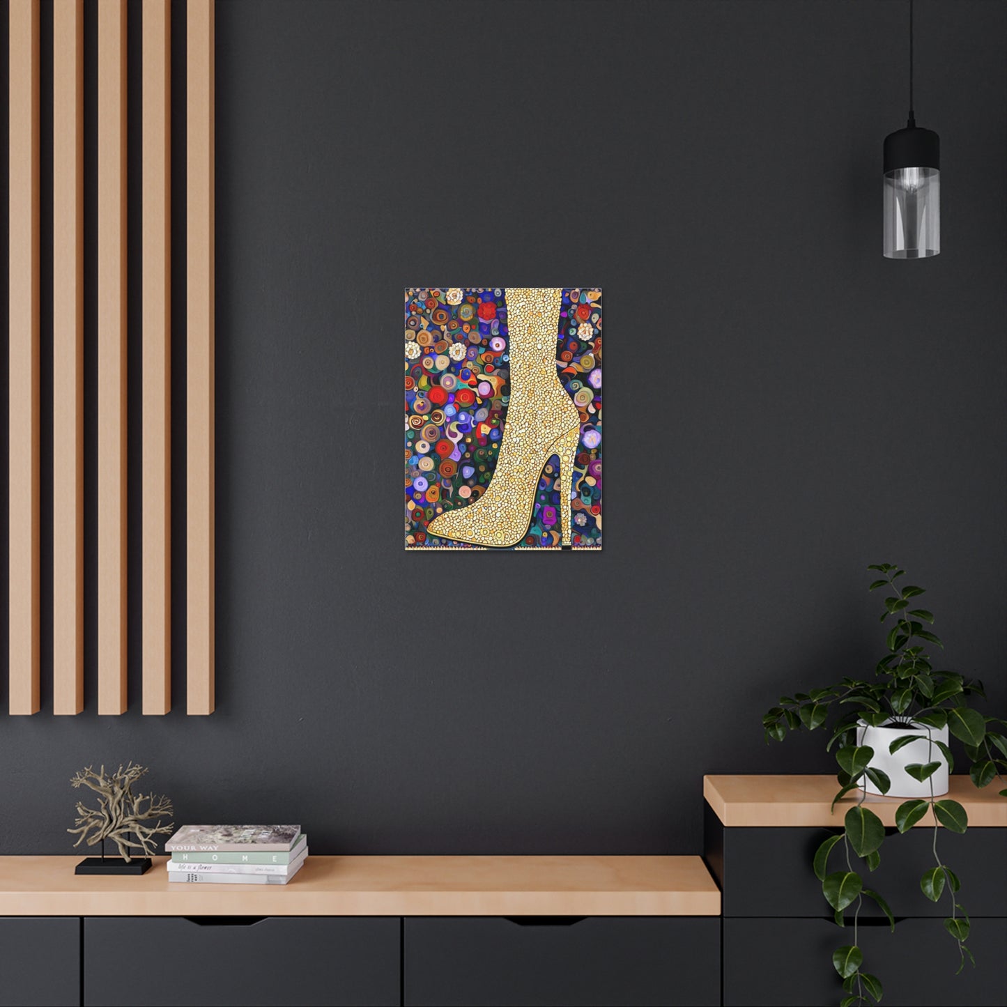 Gold Shoe  - Canvas Wall Art