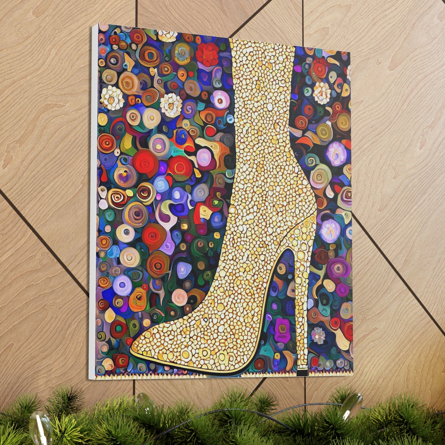 Gold Shoe  - Canvas Wall Art