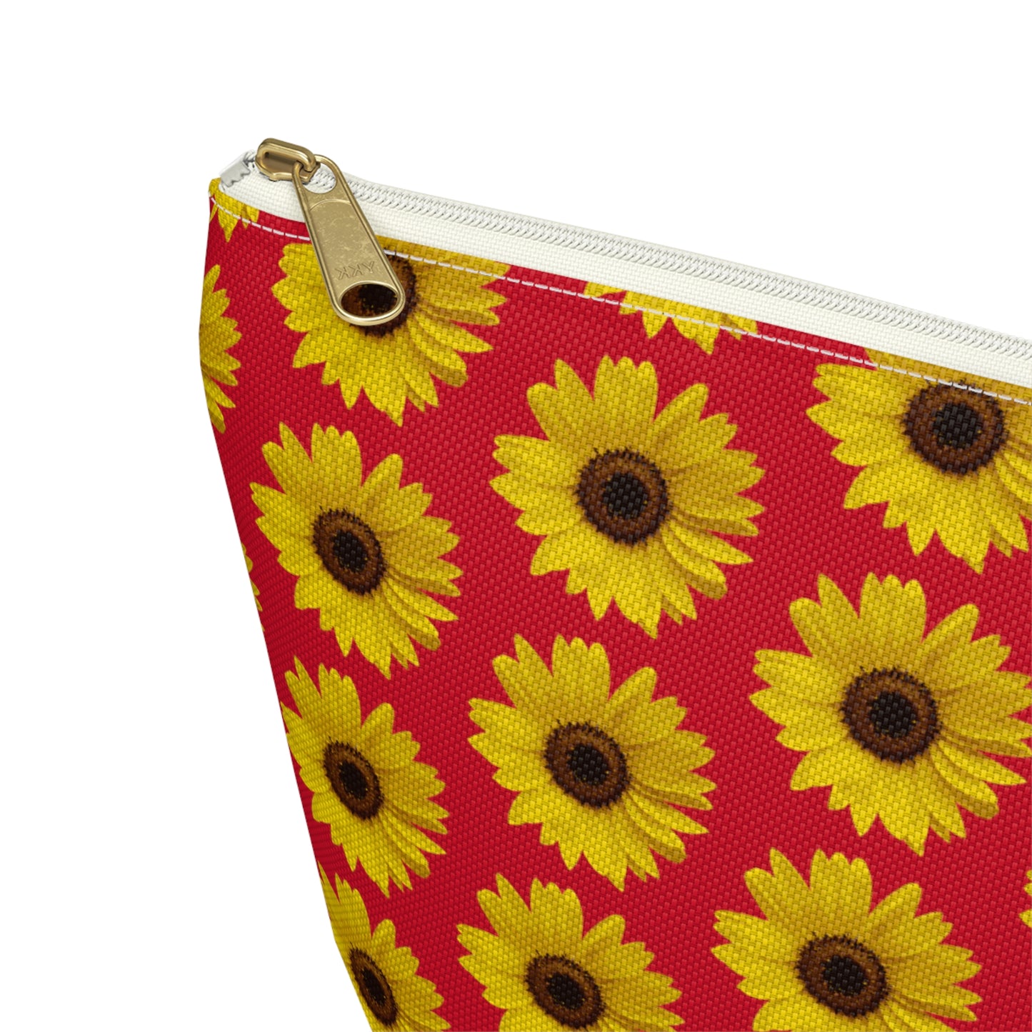 Sunflower Red Accessory Pouch w T-bottom