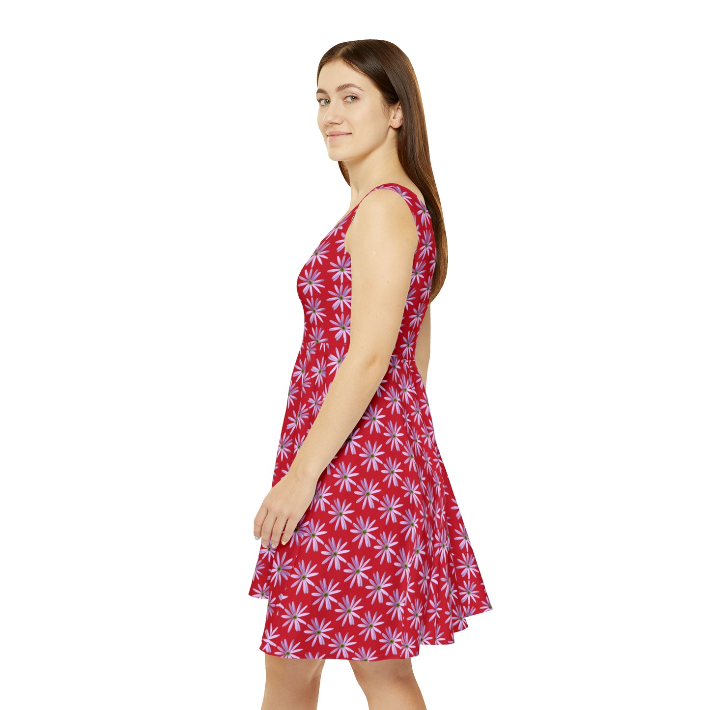 Aster Red Skater Dress