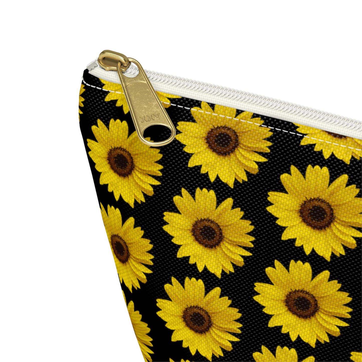 Sunflower Black Accessory Pouch w T-bottom