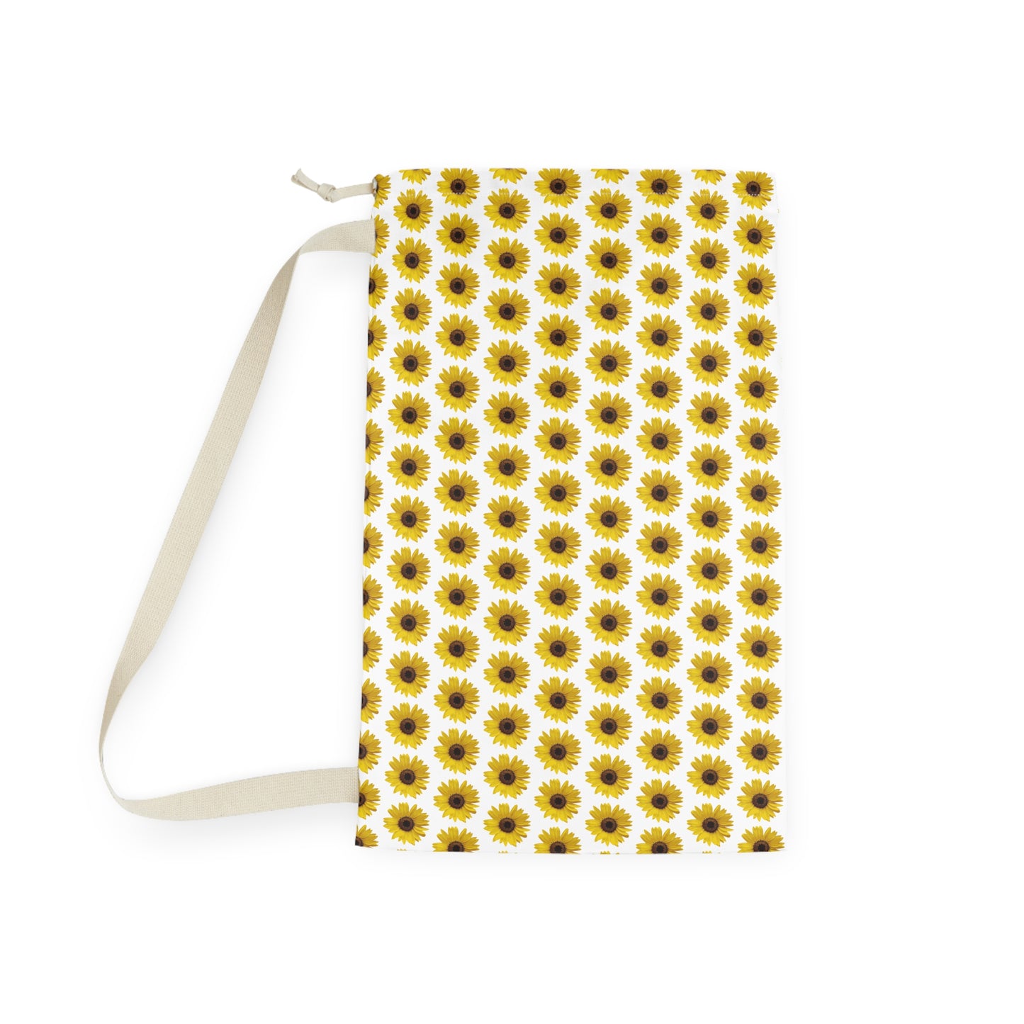 Sunflower White Laundry Bag