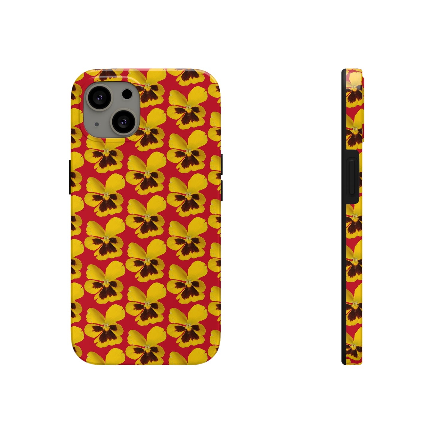 Yellow Pansy Red Tough Phone Case