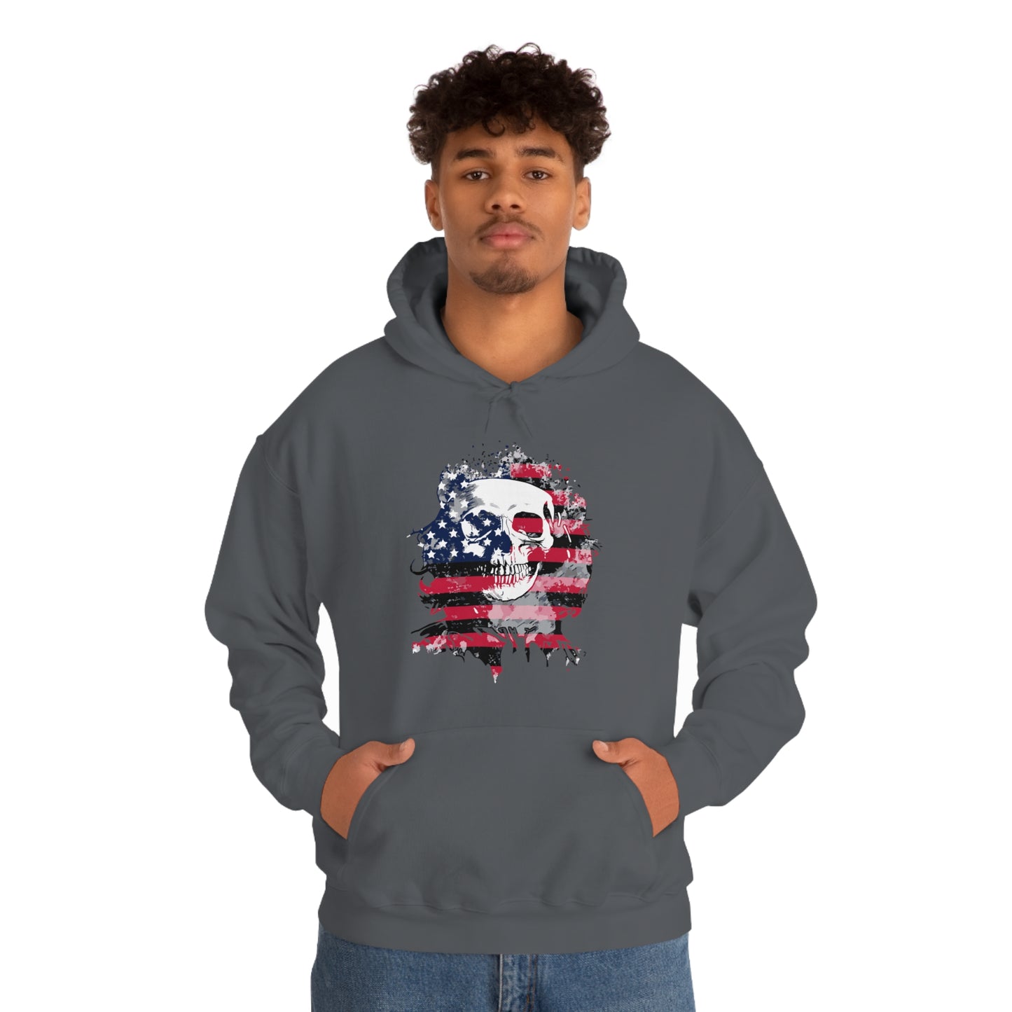 Skull and Flag Unisex Heavy Blend™ Hooded Sweatshirt