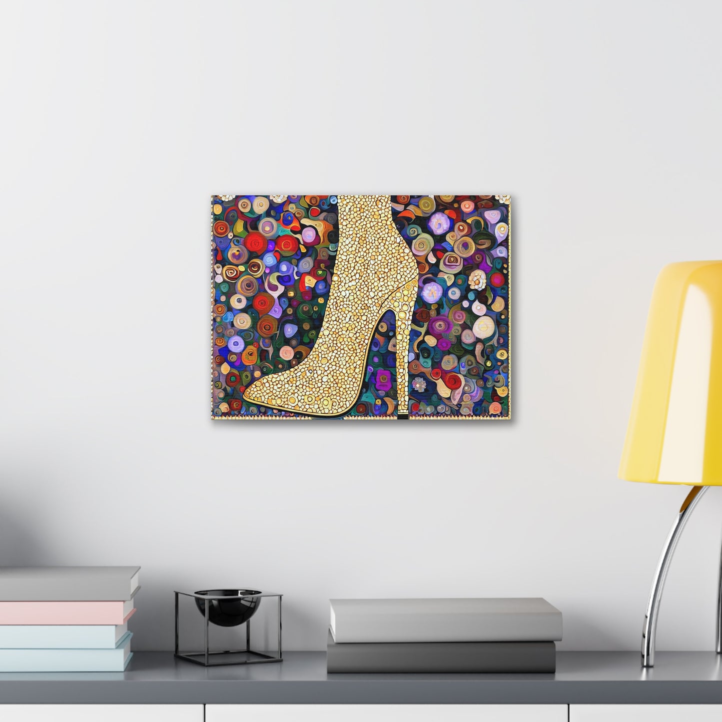 Gold Shoe  - Canvas Wall Art