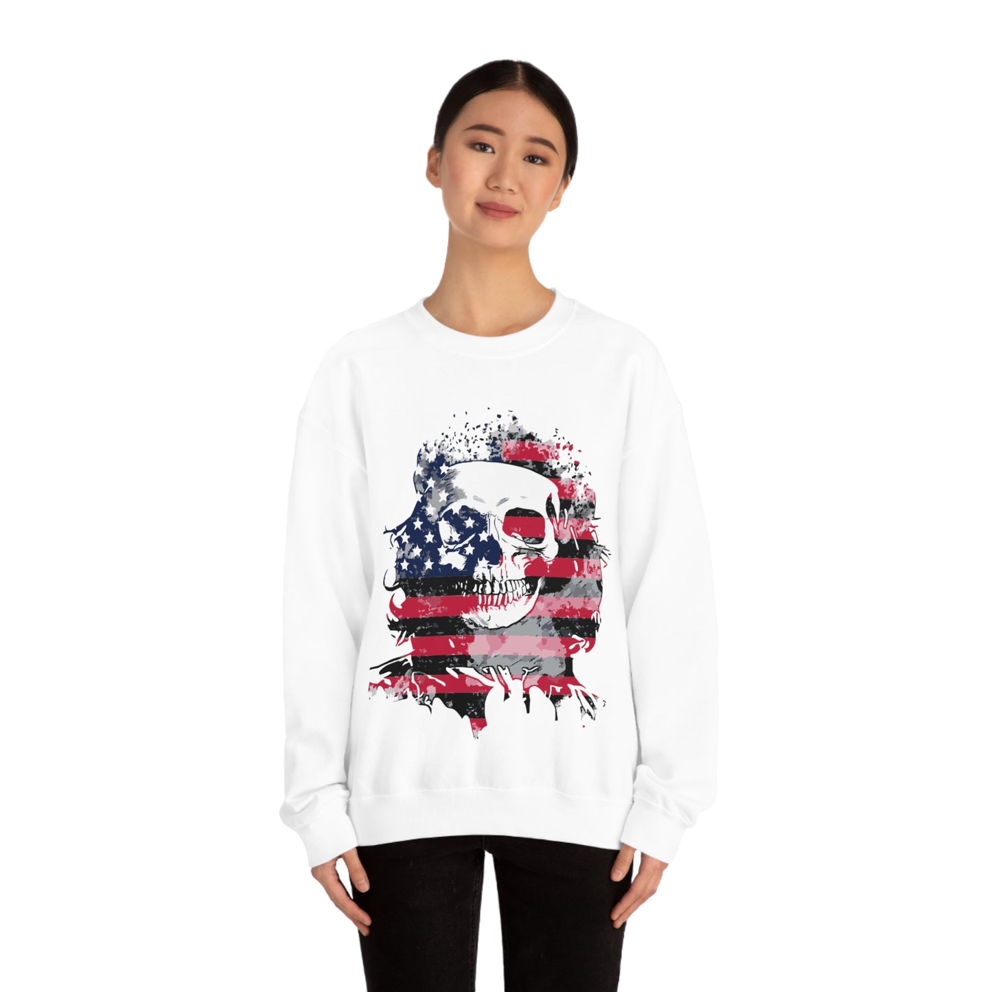 Skull and Flag Unisex Heavy Blend™ Crewneck Sweatshirt