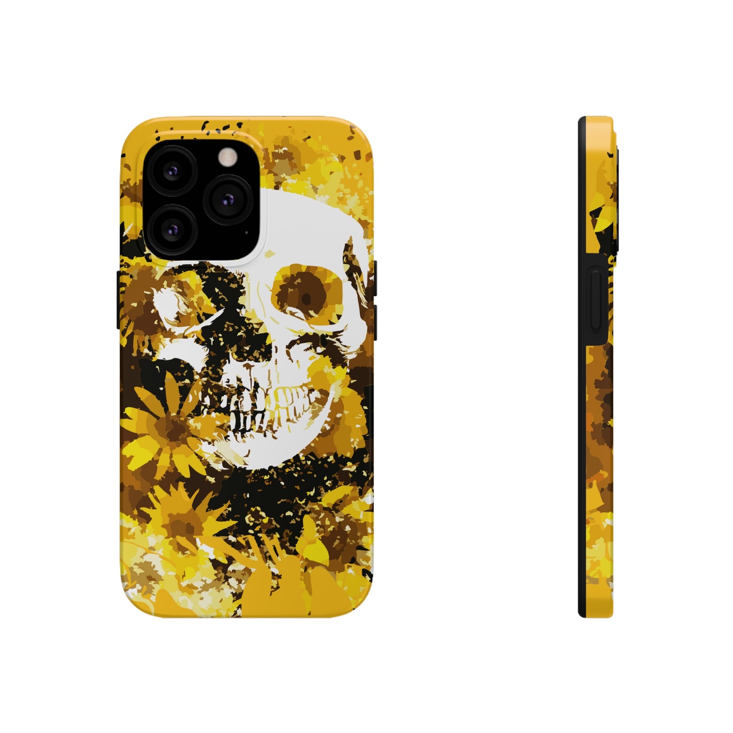 Sunflower Skull Tough Phone Case