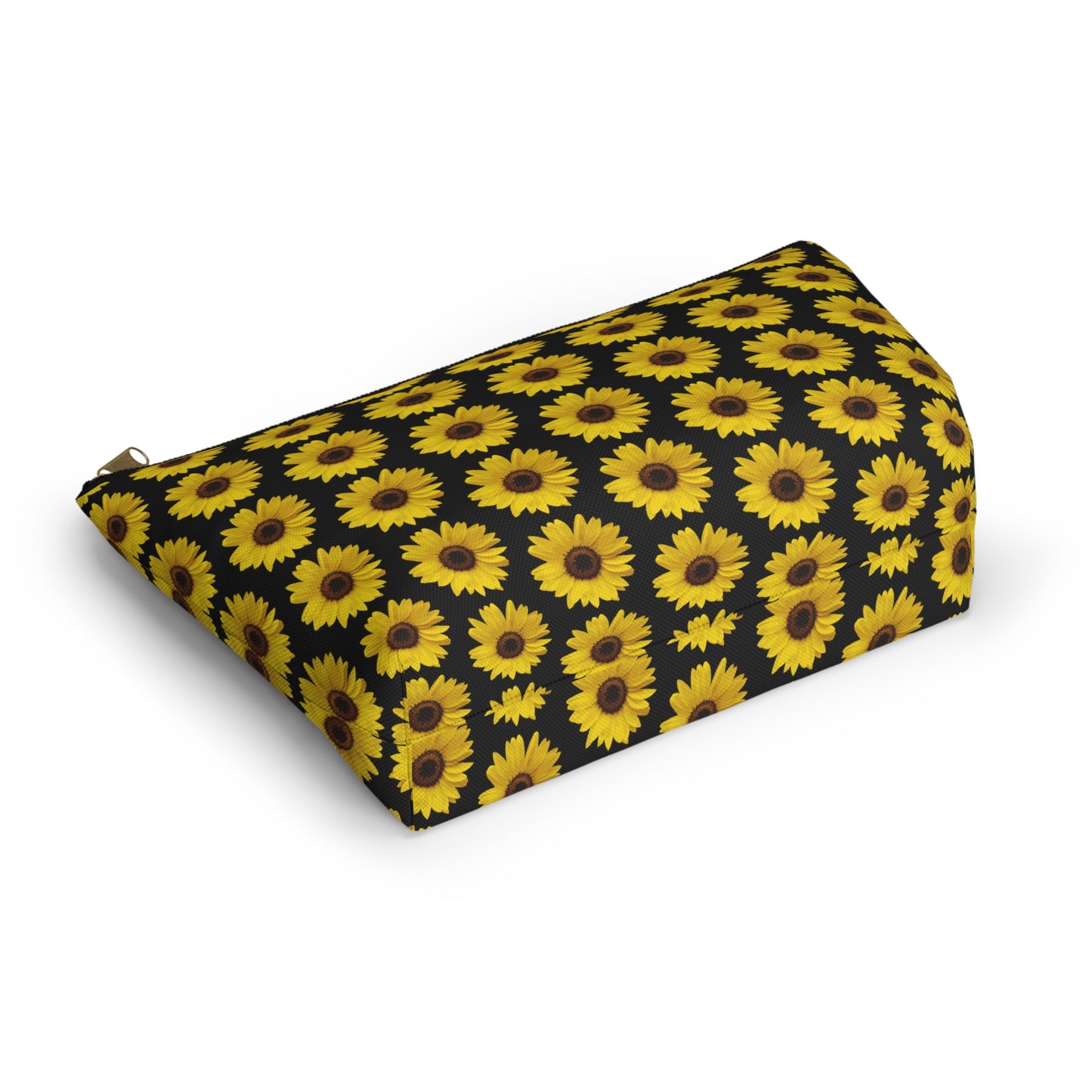 Sunflower Black Accessory Pouch w T-bottom