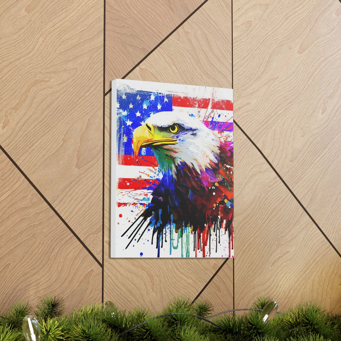 American Eagle Flag  - Canvas Wall Art