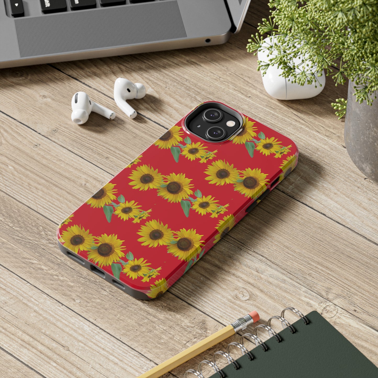 Sunflower Cluster RedTough Phone Case