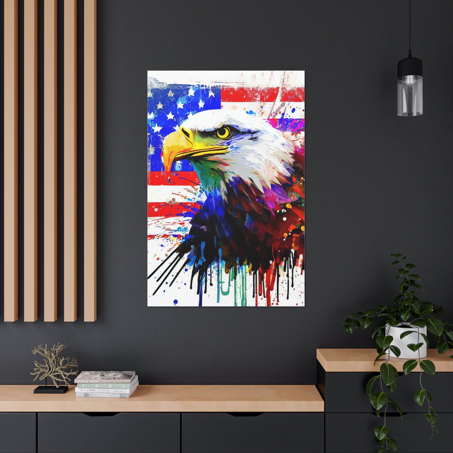 American Eagle Flag  - Canvas Wall Art