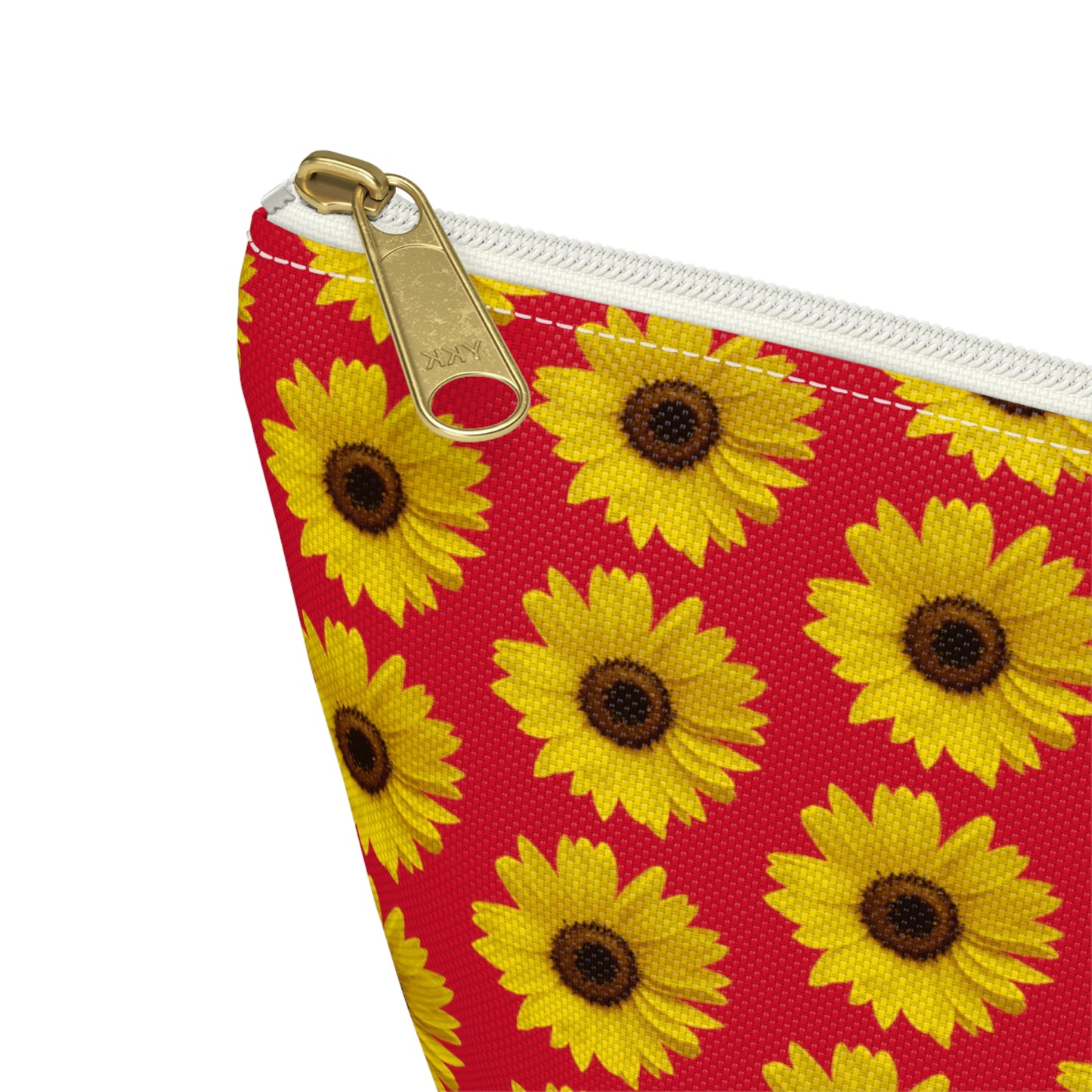 Sunflower Red Accessory Pouch w T-bottom