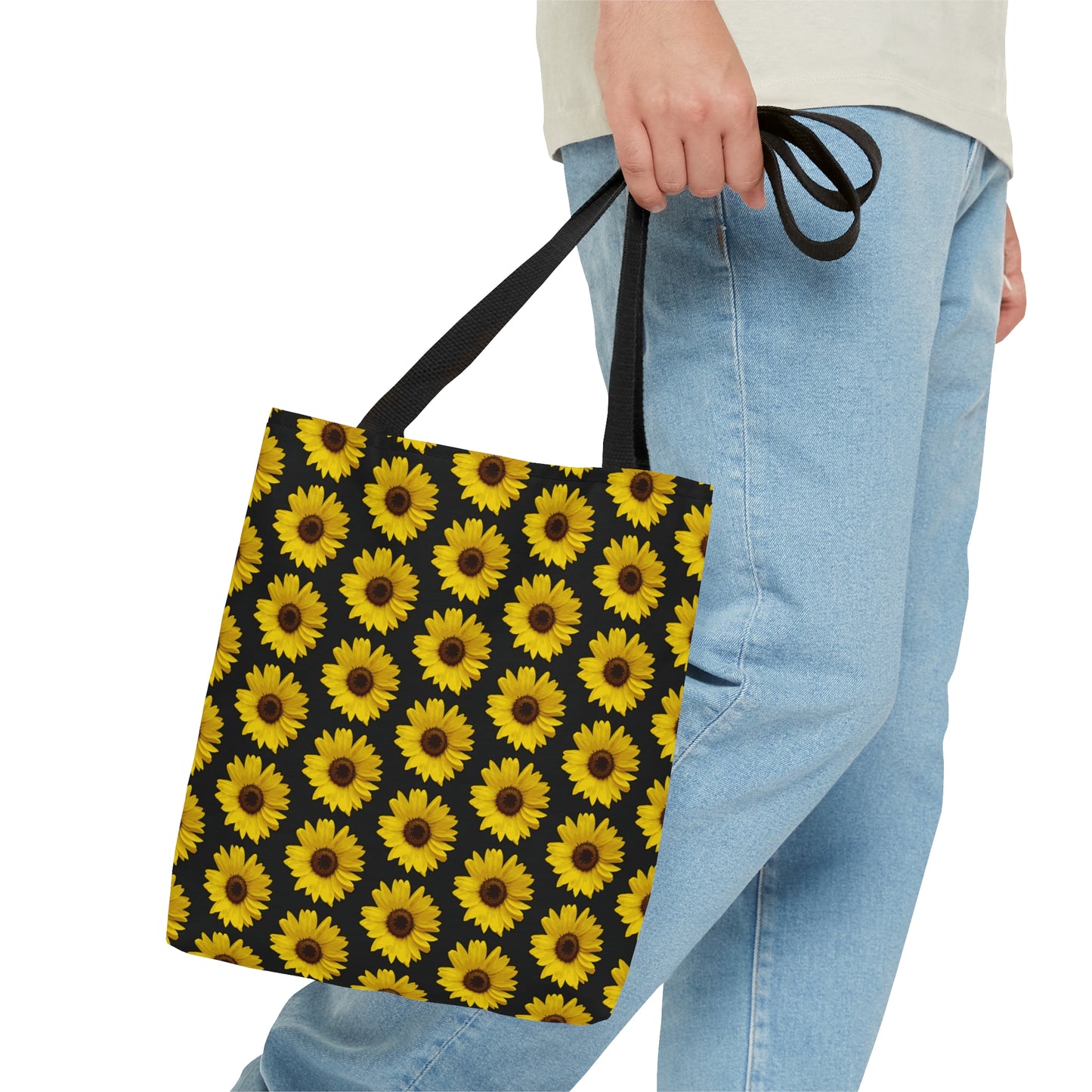 Sunflower Black Tote Bag