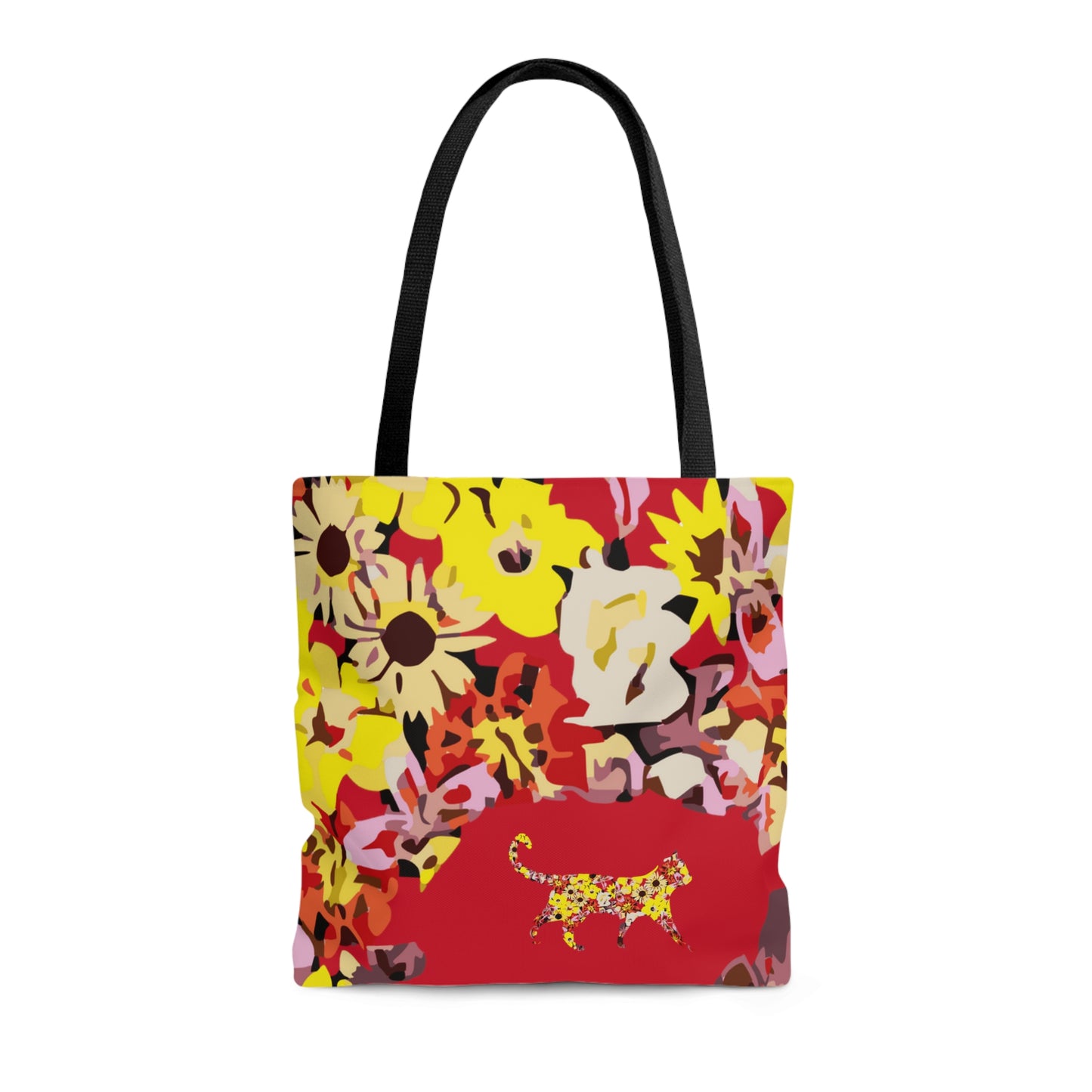 Floral Cat Tote Bag