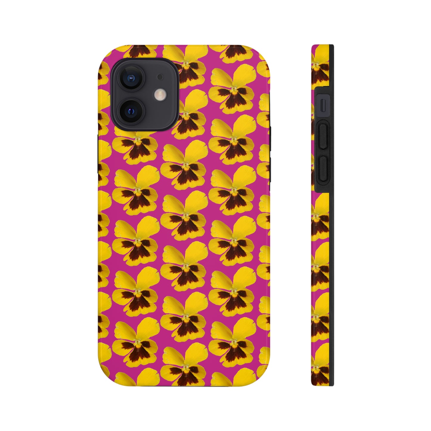 Yellow Pansy Pink Tough Phone Case