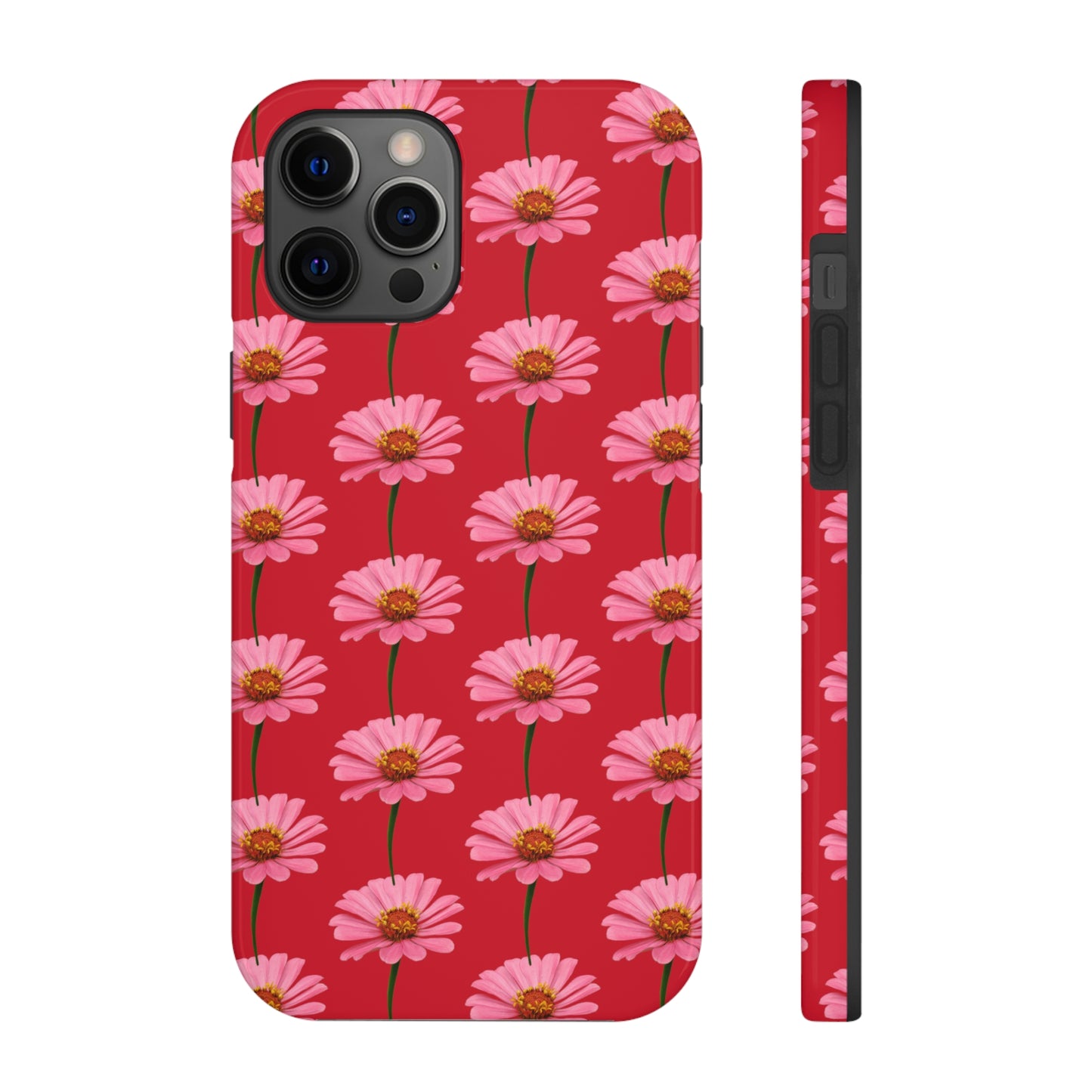 Pink Zinnia Red Tough Phone Case